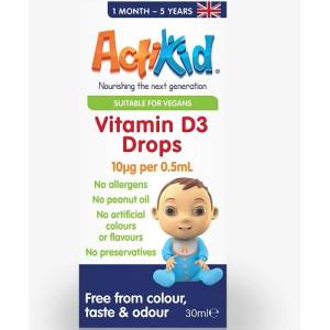 ActiKid Vitamin D3 Drops 10mcg, 30 ml