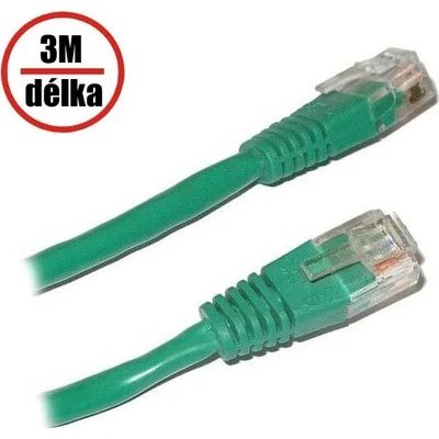 XtendLan PK_5UTP030green Cat 5e, UTP 3m, zelený