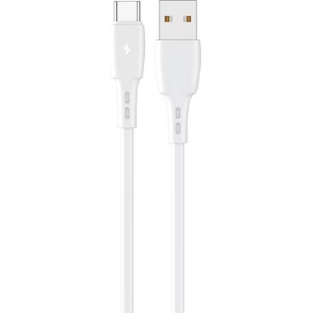 Lemontti Wind кабел за бързо зареждане USB-A към Type-C, 0.5 м, бял (LEMCUTYCA)
