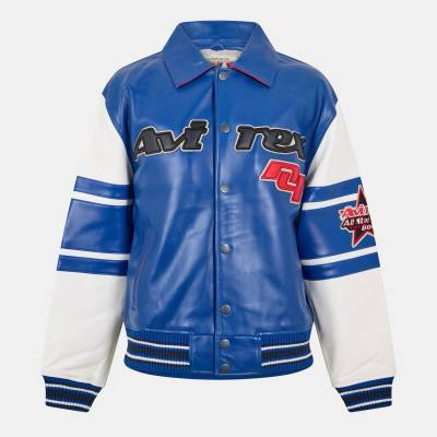 Avirex Яке Avirex Men's Star/Stripes Varsity Jacket - Mazarine Blue