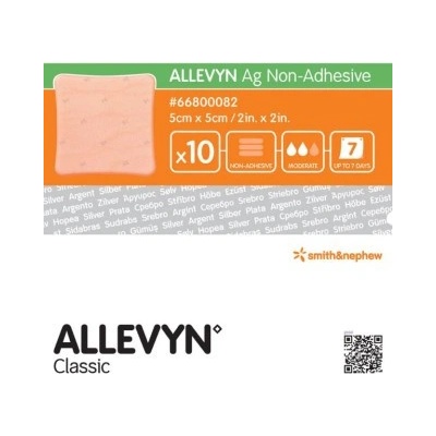 SMITH and NEPHEW Allevyn Ag Non Adhesive 5 cm x 5 cm