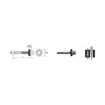 Uncanny Brand Self-drilling insert with lb 6-speed hwh 5.5*75mm with epdm 16mm