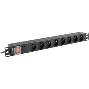 Lanberg power distribution unit (pdu) 19" 1U 16a 2m 8x french outlets black (PDU-08E-0200-BK)