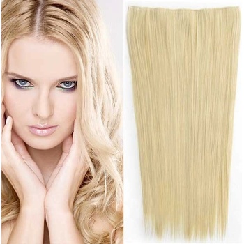 Clip in vlasy 60 cm dlhý pás vlasov odtieň M22/613 mix svetlo plavá/beach blond