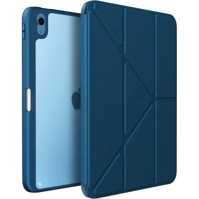 Uniq Moven Case - удароустойчив хибриден кейс с поставка и отделение за Apple Pencil за iPad 10 (2022) (син-прозрачен)