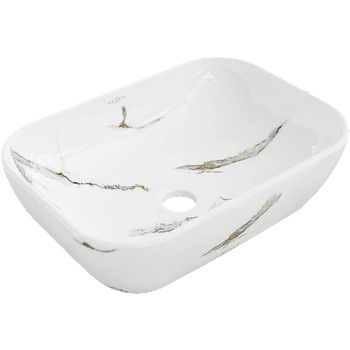 Mexen Rita плотно монтажна мивка 45 x 32 см, бял камък - 21084581 (21084581)