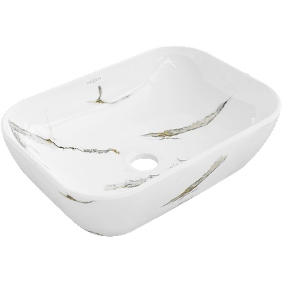 Mexen Rita плотно монтажна мивка 45 x 32 см, бял камък - 21084581 (21084581)