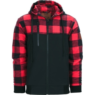 FOSTEX mikina LUMBERSHELL ČERVENO/černá