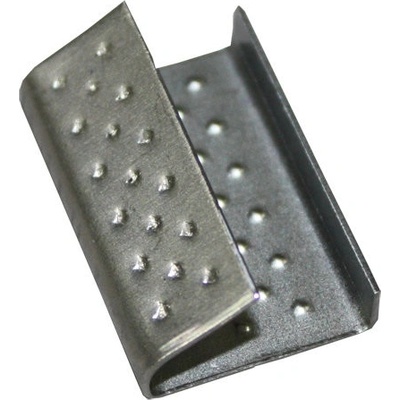1000 ks - Spona viazacia plechová 16 mm pre pásku polypropylénovú šírka 16 mm