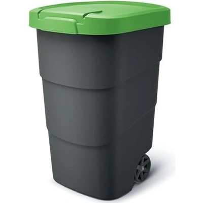 Prosperplast Wheeler 90 l antracit so zeleným vekom NBWB90-362C