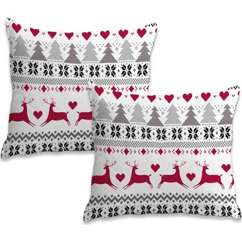 Xpose bavlna Amanda biela sivá 40 x 40 cm