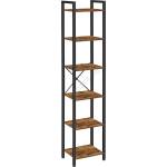 Euziel Стелаж NAVARO 40x179x30 см кафяв/черен (EZ0197)