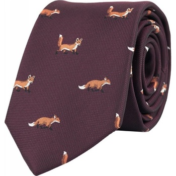 Bubibubi kravata s líškami vínová