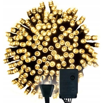 BERGE LED vianočná reťaz 180LED 18M IP20 8 funkcií teplá biela