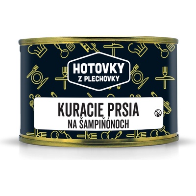 Hotovky z plechovky Kuracie prsia na šampiňónoch 400 g