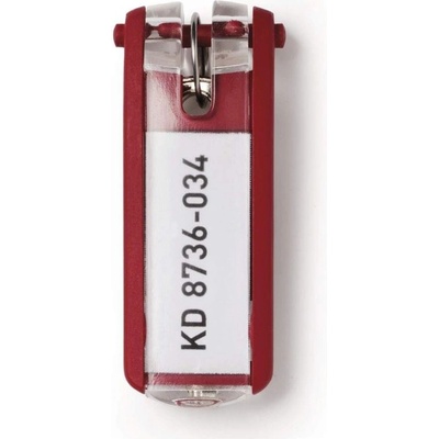Durable Ключодържатели, резервни, с табелка, 6 броя, червени (6135140055)