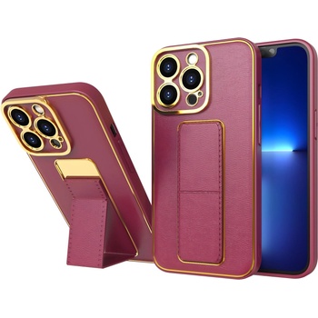 Apple Луксозен калъф със стойка за Apple iPhone 12 Pro - Червен KP24938