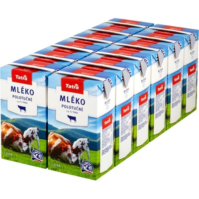 Tatra trvanlivé polotučné mléko 12 x 1 l