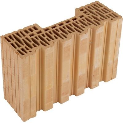 Cihla broušená HELUZ FAMILY 38-K-1/2 poloviční krajová 125×380×249 mm