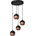 Helam LED Пендел MIDWAY 4xGU10/4, 8W/230V черен/меден (HE1584)