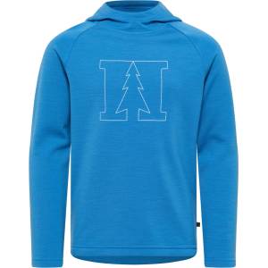 Heber Peak Детски вълнен пуловер Heber Peak Kid's MerinoBlend EvergreenHe. Hoody Merino hoodie - Cobalt Blue - размер 164 (EU) (704-6317-0116)