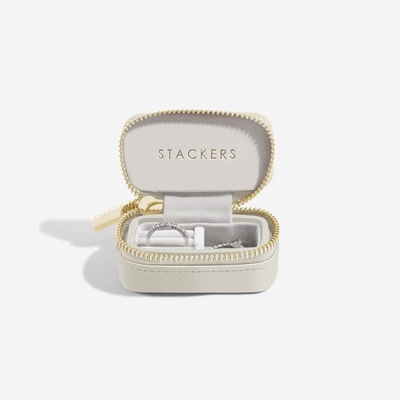 Stackers cestovní šperkovnice Oatmeal Petite Zipped Jewellery Box krémová 75625