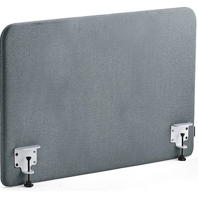 Zone stolový paraván bílé svorky potah Rivet modrošedá 100 X 65 x 3,6 cm