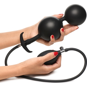 Image 1 of Master Series Ass Rattler Weighted Inflatable Silicone Anal Plug