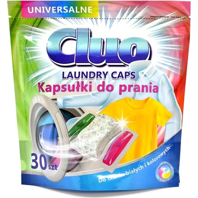Cluo kapsule na pranie na biele aj farebné prádlo 30 PD