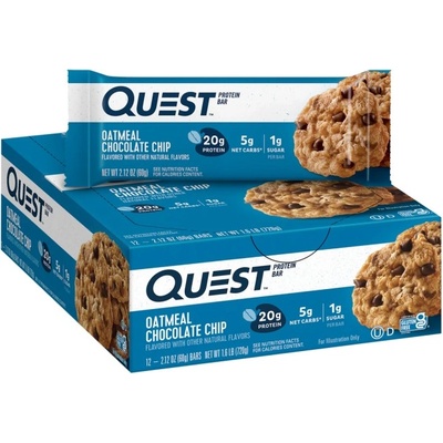 Quest Nutrition Quest Bar | Different Flavors [12 x 60 грама] Oatmeal Chocolate Chip