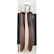 Promis Ekologický zubní kartáček set Wood Soft přírodní 3 ks