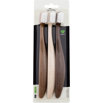 Promis Ekologický zubní kartáček set Wood Soft přírodní 3 ks