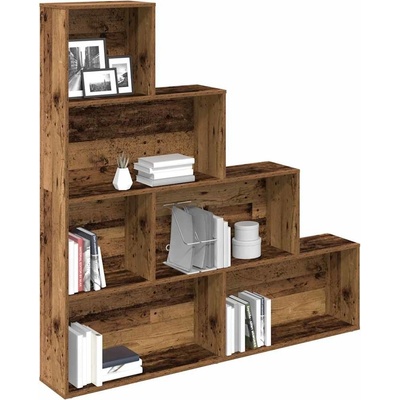 Knihovna old wood 157x24x160 cm