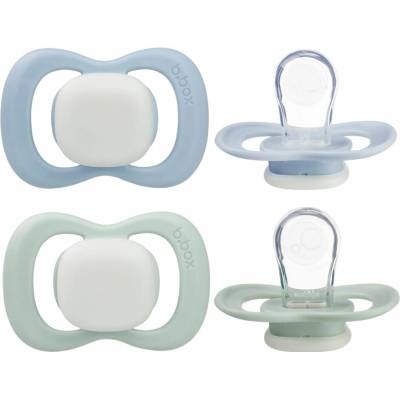 b.box cumlíky silikon Glow svetlo modrá/šedozelená 2ks