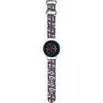 Hello Kitty Каишка за Samsung Watch (46mm)/Watch 3, Huawei Watch GT 2/GT 3 (46mm) - Hello Kitty Strap Silicone Heads & Stripes (HKUWWLSDIESK) - Черен