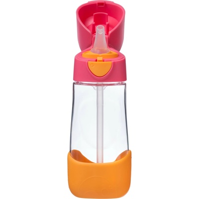 b.box Бутилка със сламка b. box - Tritan, Strawberry shake, 450 ml (BX441)