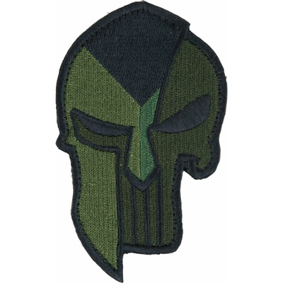 MILITARY RANGE nášivka vlajka ČR + SPARTAN PUNISHER velcro ZELENÁ