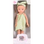 Moni Кукла Moni Toys - Със зелена рокля на цветя и паднелка, 33 cm (111802)