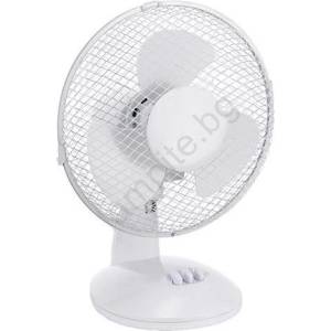 EUROLAMP Настолен вентилатор 38 w/230 v, диаметър 25 см, бял (eu0704)