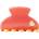By Eloise London By Eloise Medium Hair Claw Gold Heart Coral Sunset