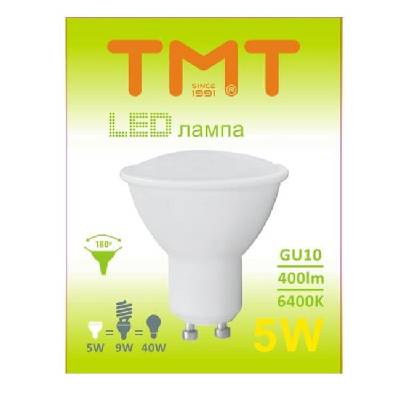 Tmt Крушка LED, GU10, 5W, 230V, 400 lm, 6400k (2050180095)