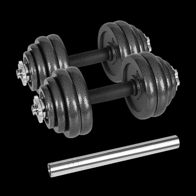 Rebel L-RBA-2327-30 Nastaviteľné liatinové činky 30 kg