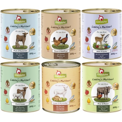 GranataPet oblíbené jídlo variace chutí 6 x 800 g