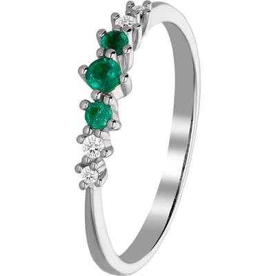 Zlaton Prsten bílé zlato s diamanty 000322910216