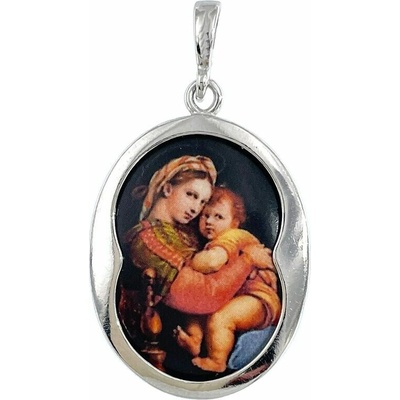 Infinitysilver Přívěsek madonka bílo červeno modrá 446759010