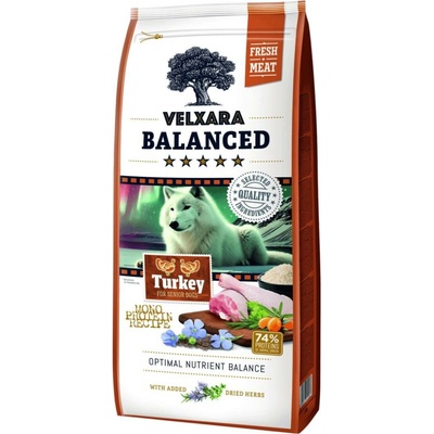 Velxara Balanced FM Dog Senior Monoprotein Turkey & Rice 750 g