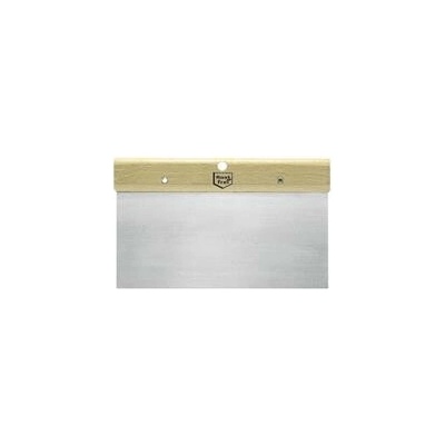 Plochá nerezová špachtle s dřevěnou rukojetí, šířka 160 mm