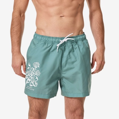 Decathlon pánske boardové šortky 100 Rad krátke 15" zelené