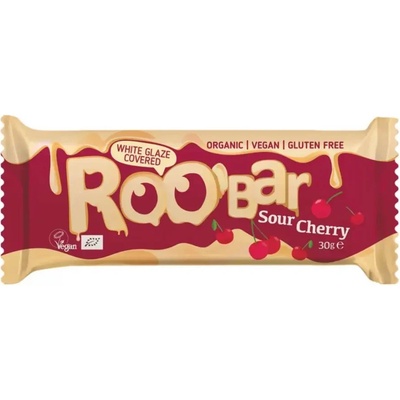 Roo'bar Bio višňová tyčinka v bílé čokoládě 30 g