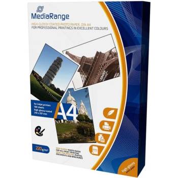 MediaRange Фотохартия MEDIARANGE GLOSSY, A4, гланцирана, 220 g/m2, 100 листа (MRINK103)